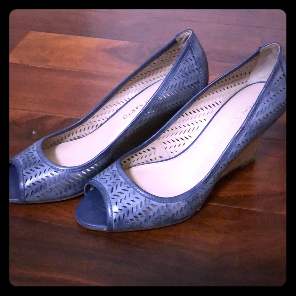 Blue Franco Sarto Wedges